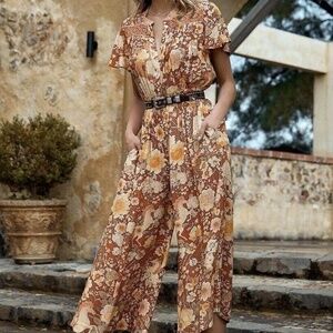 Spell And The Gypsy Collective Jumpsuit Womens Amythest Sunset Yellow Medium